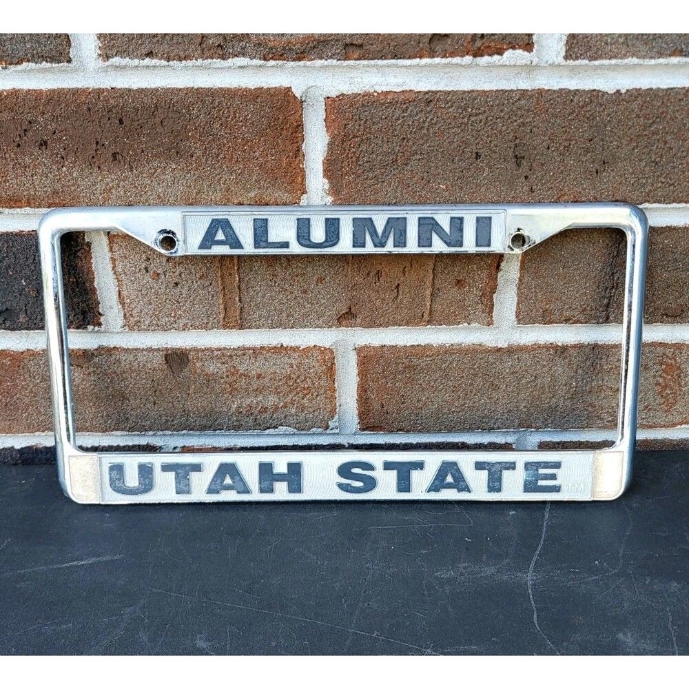 Utah State Alumni Vintage License Plate Frame Metal